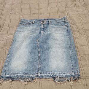 American Eagle Outfitters Light Blue Denim Midi Skirt Size 12!